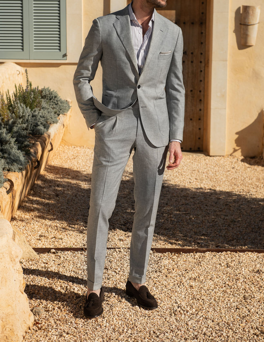 Light grey wool suit | Made in Italy | Pini Parma Light grey wool suit | Made in Italy | Pini Parma