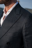 Double-breasted linen jacket main image 1