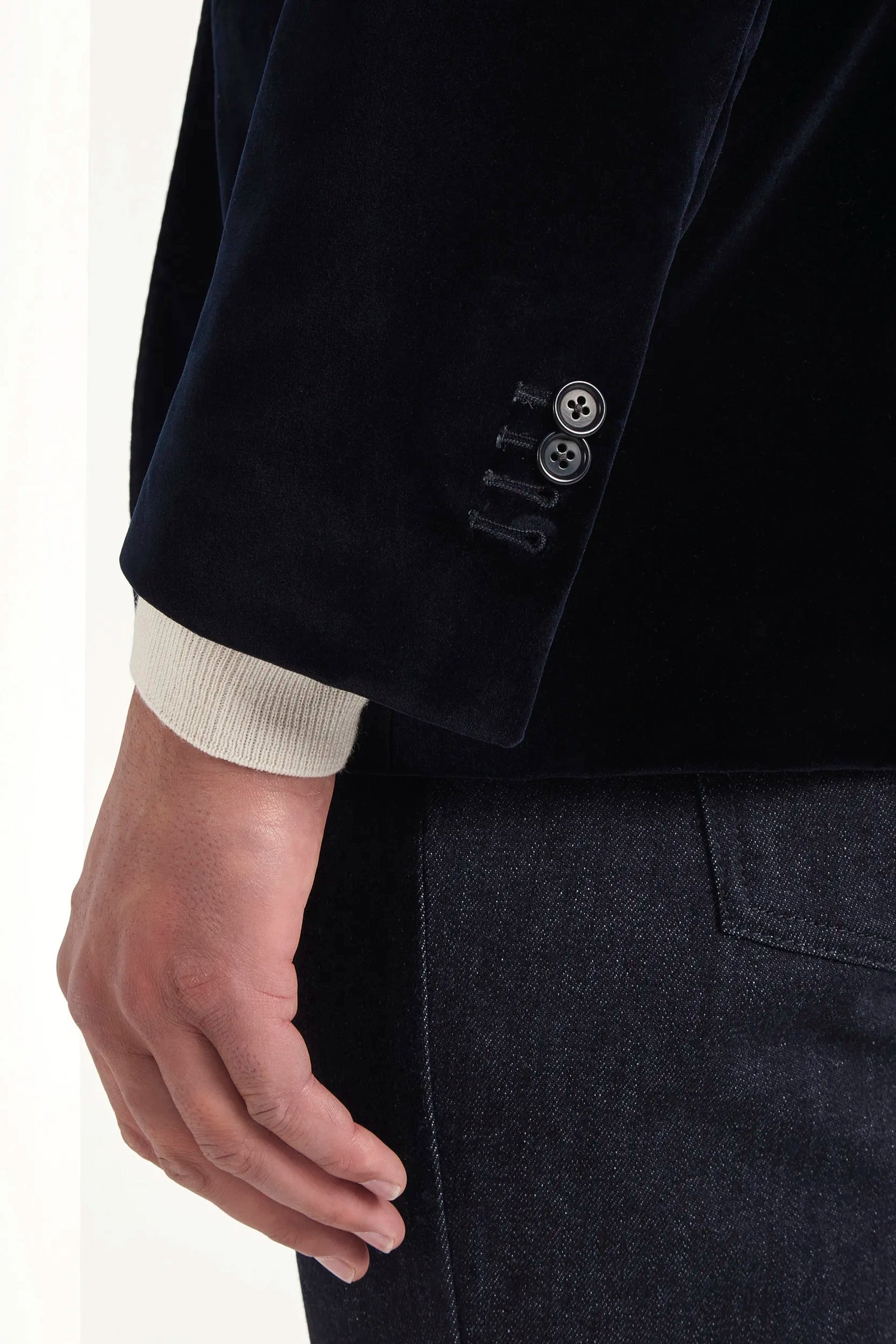 Giacca blu navy in velluto - Made in Italy