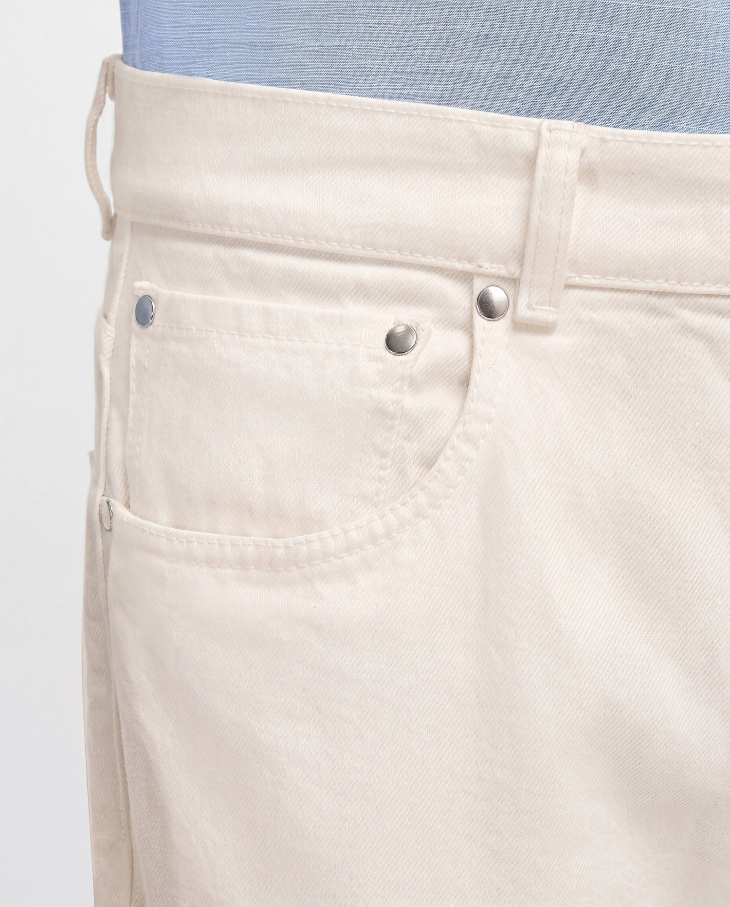 Men Pini Parma off-white jeans made in italy in cotton and cashmere 