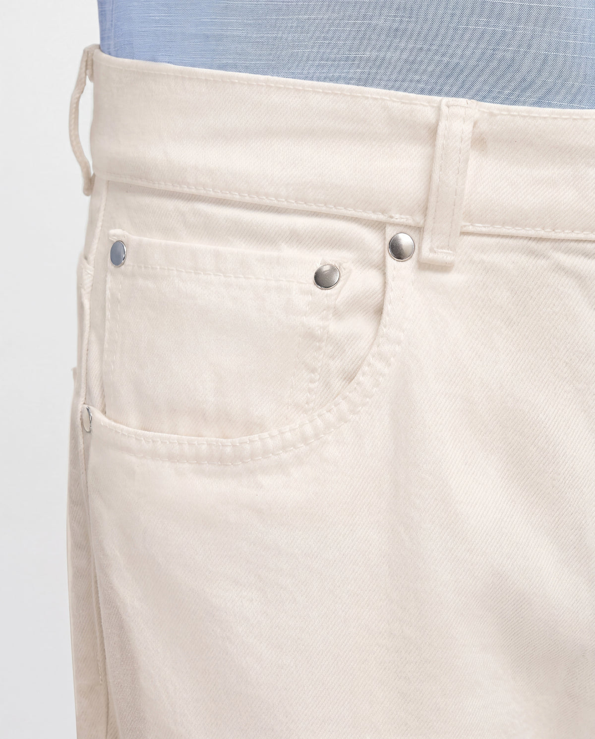 Men Pini Parma off-white jeans made in italy in cotton and cashmere 