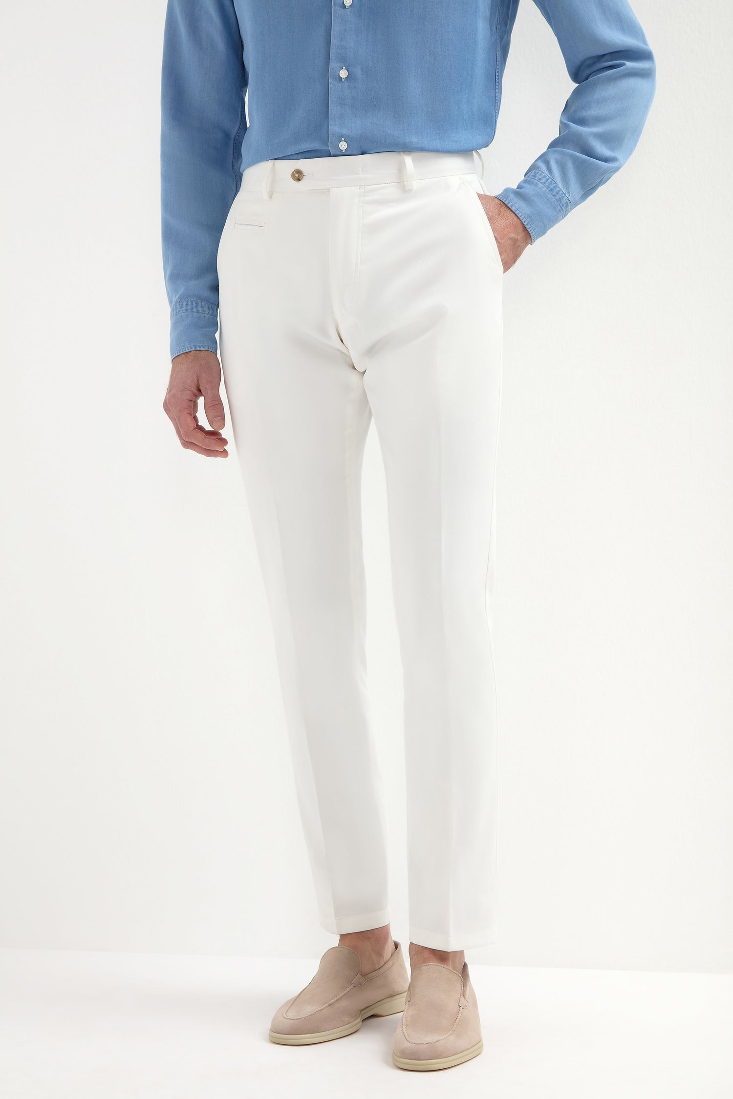 Off-white cotton Garda trousers
