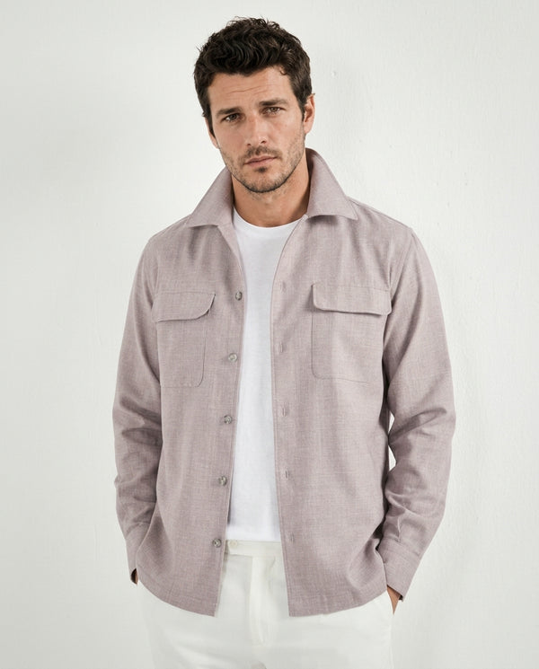 Overshirt rosa antico - Made in Italy