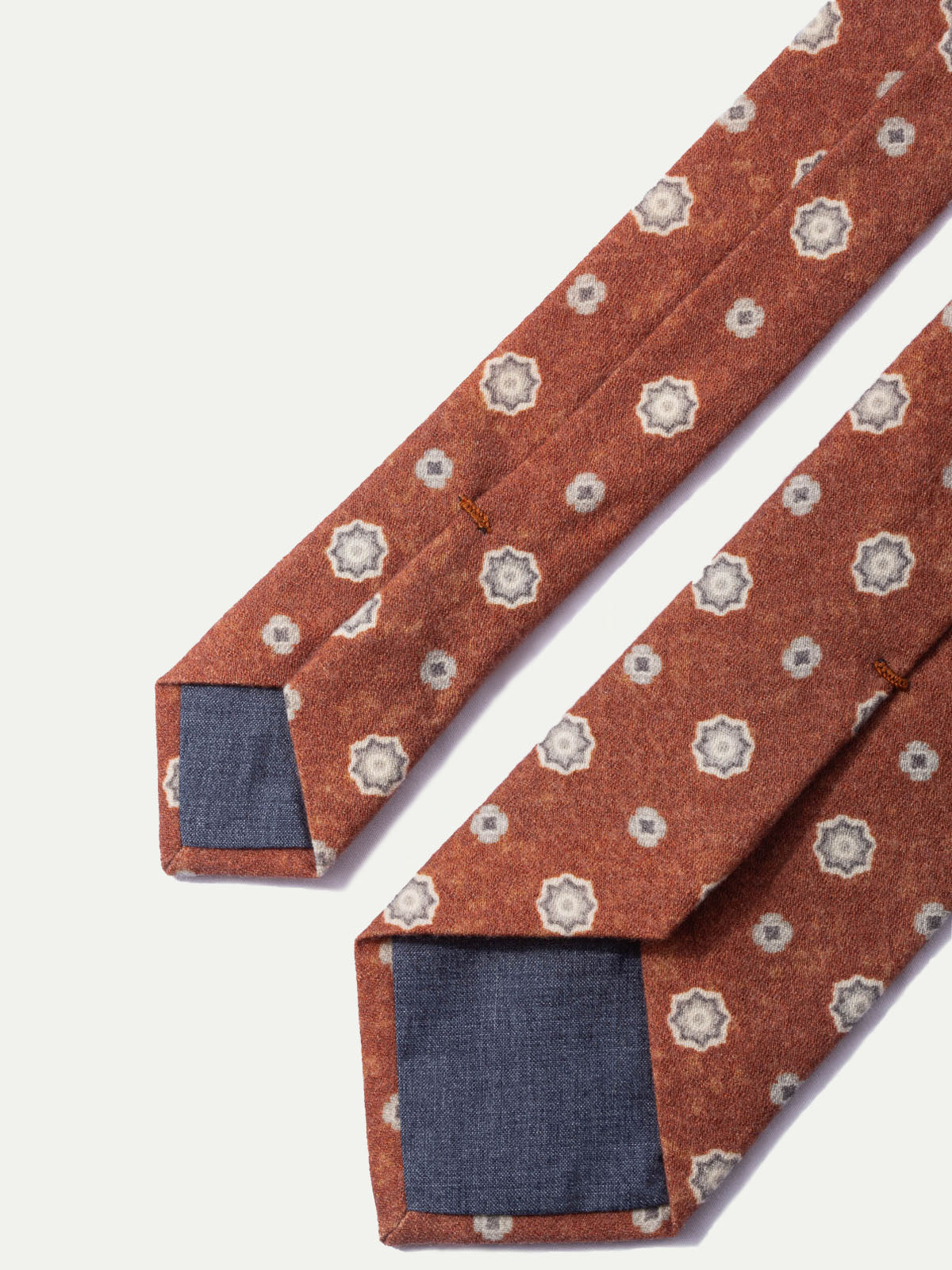Cravatta fantasia arrugginita - Made In Italy