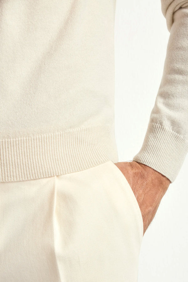 cashmere crewneck, sand cashmere sweater, italian style, made in italy, 100% cashmere sweater, lightweight cashmere knit, luxury knitwear, slim fit cashmere top, ribbed cashmere sweater, elegant menswear knit, premium italian sweater, versatile layering piece, fine cashmere knit, classic crewneck sweater, breathable cashmere top, minimalist cashmere sweater, soft cashmere knitwear, timeless italian knit, sophisticated menswear sweater, everyday luxury knit
