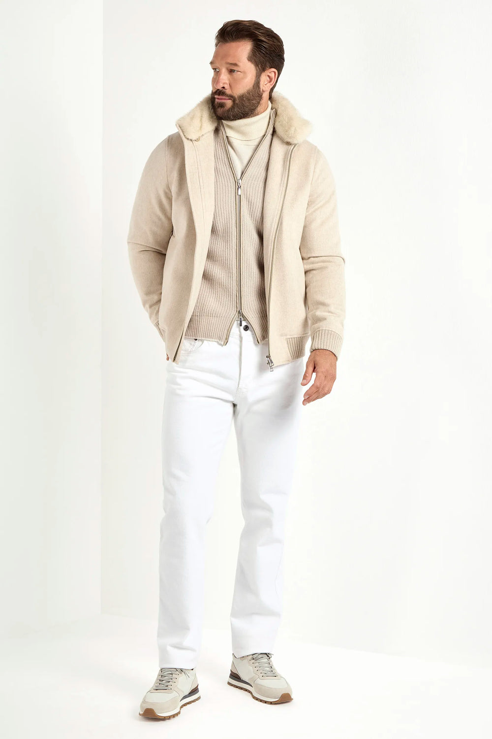 beige bomber jacket, men wool bomber, italian wool bomber, beige wool bomber, loro piana wool bomber, loro piana bomber jacket, mink collar bomber jacket, removable mink collar bomber, luxury loro piana bomber, elegant men's loro piana bomber, refined loro piana wool bomber, tailored beige loro piana bomber, premium italian loro piana bomber, sophisticated loro piana bomber jacket, timeless italian loro piana bomber, upscale men's loro piana bomber, italian craftsmanship loro piana bomber