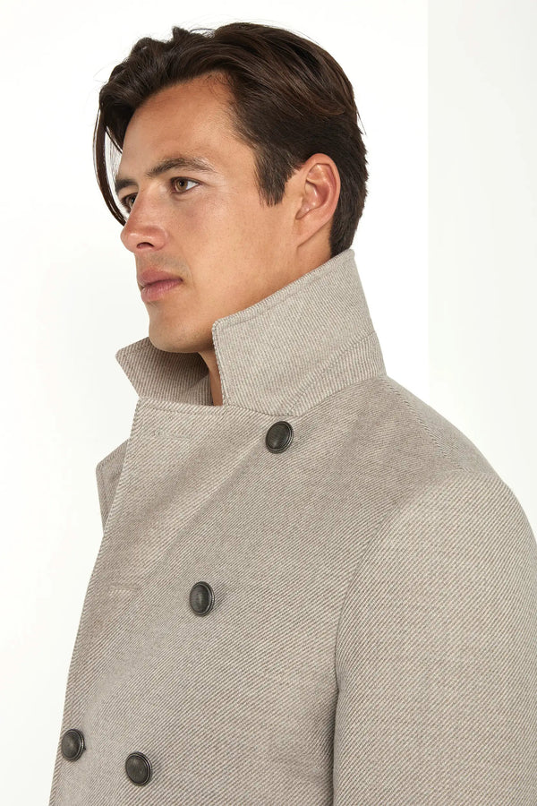 Sand peacoat - Made in Italy