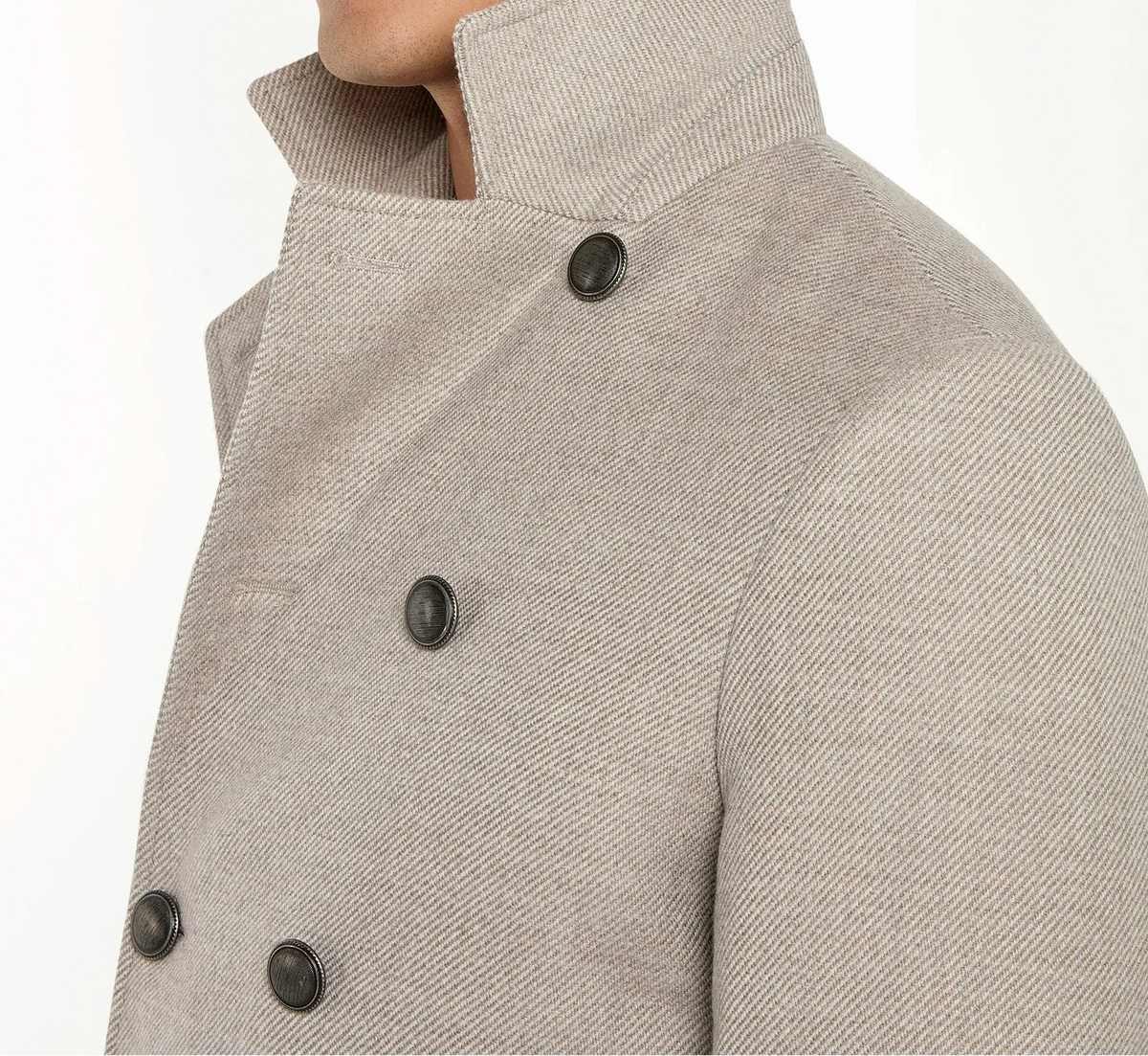 Pini Parma men made in italy sand peacoat