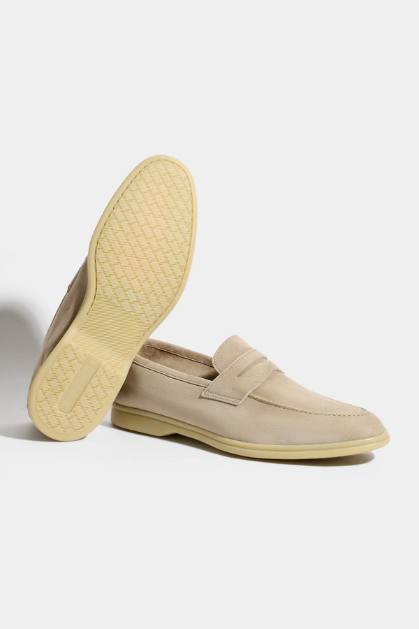 Sand penny loafers - Made in Italy