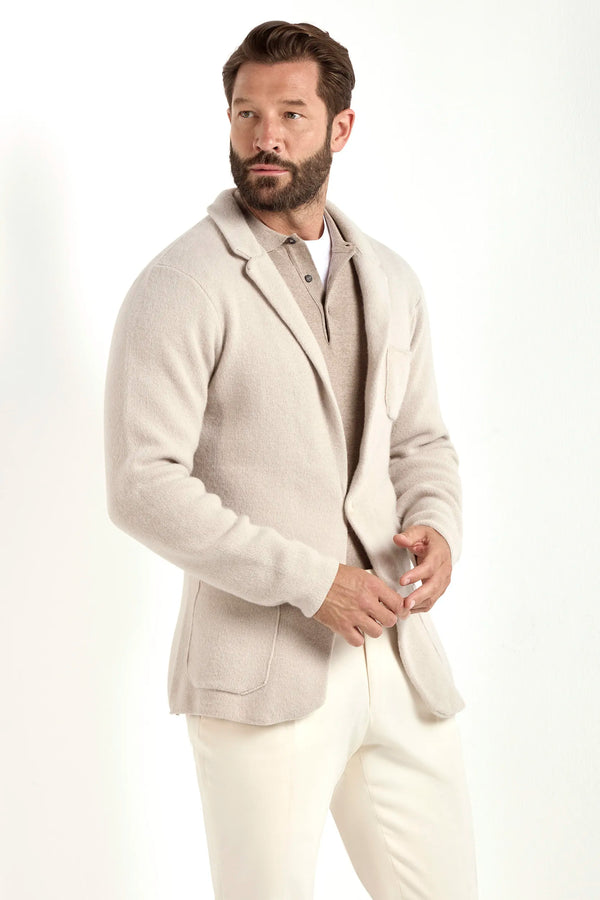 stone knitted jacket, men's knitted jacket, italian wool cashmere jacket, stone knit jacket, luxury men's jacket, elegant men's knitwear, refined knitted jacket, tailored stone jacket, premium italian jacket, sophisticated men's knitwear, timeless italian jacket, upscale men's jacket, classic stone knitwear, italian craftsmanship jacket, premium men's cashmere jacket, refined italian knit jacket