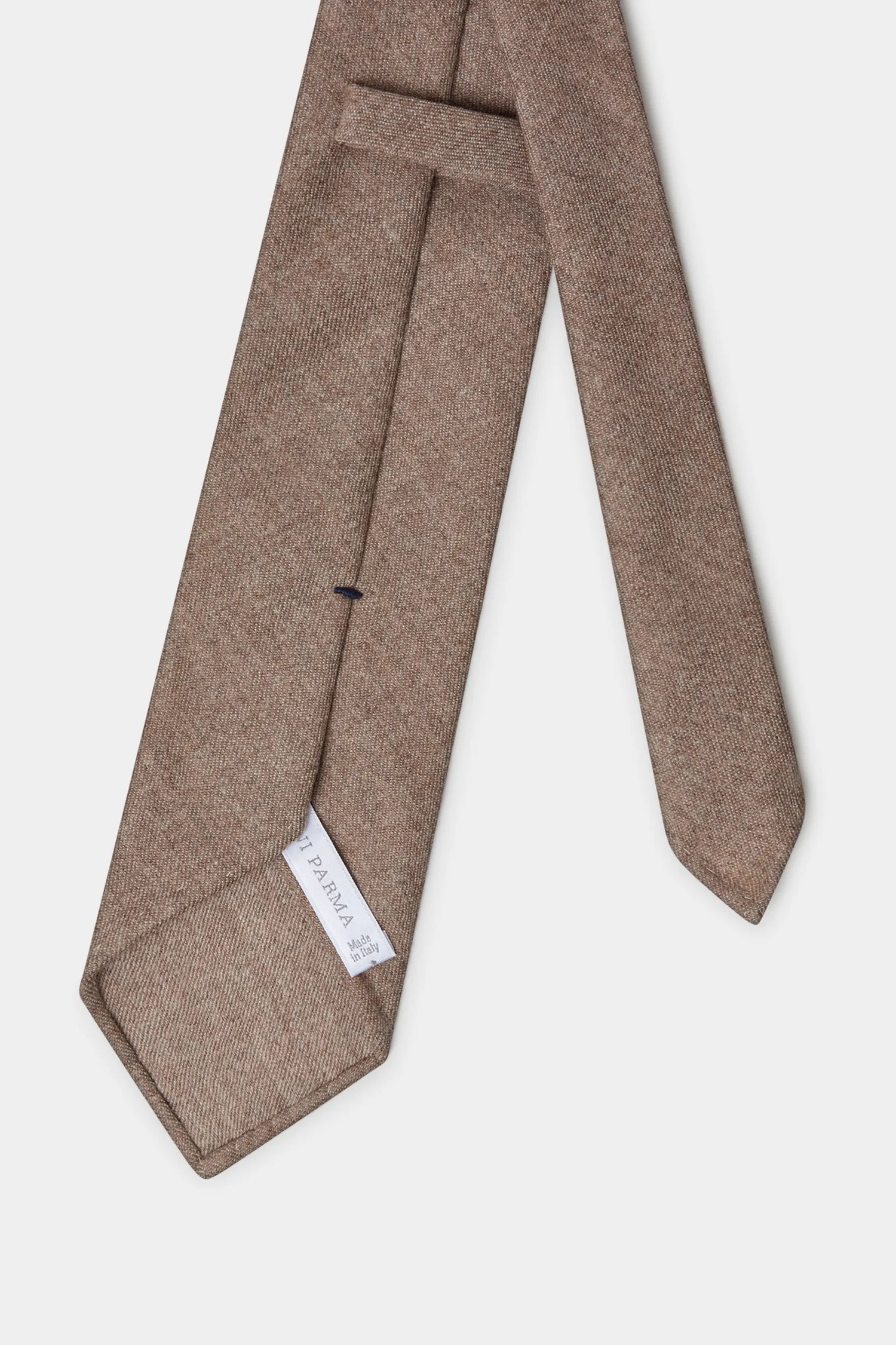 Cravate en flanelle taupe - Made in Italy