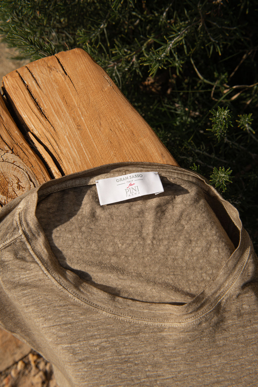Marta linen shirt taupe main image 0