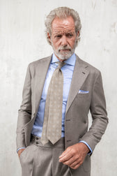 Taupe suit in LORO PIANA wool and cashmere | Made in Italy | Pini Parma