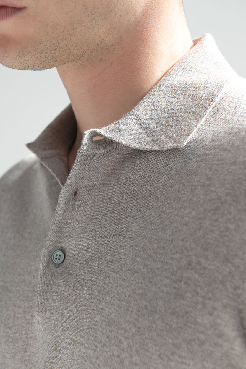 ISSOS POLO MEN TAUPE GRAY