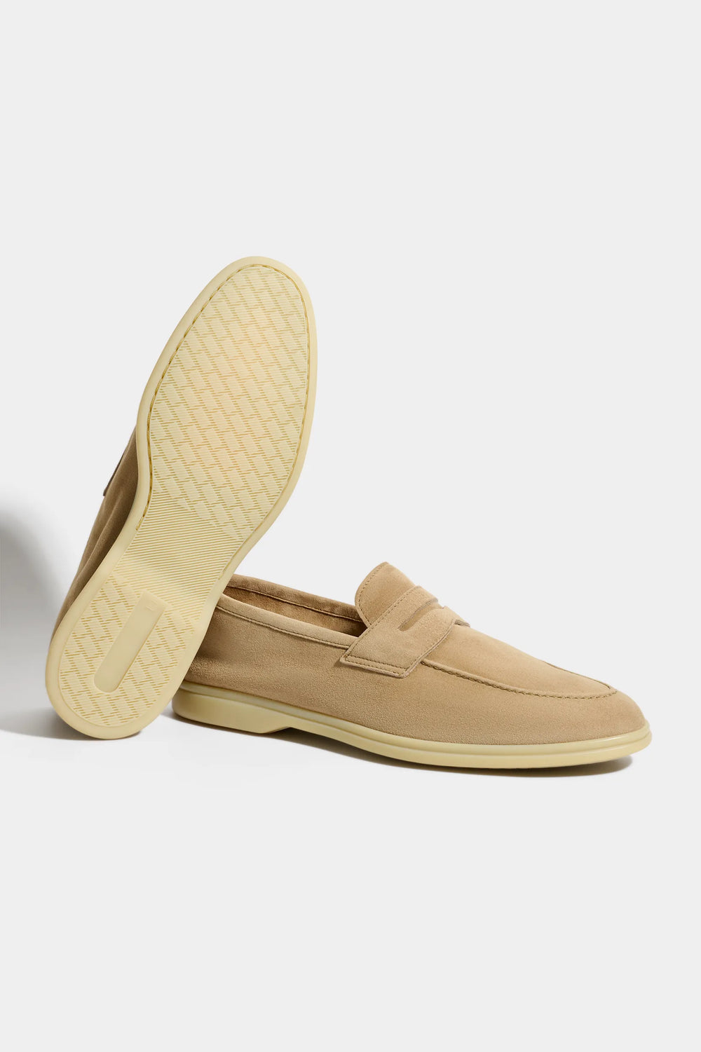 Taupe penny loafers - Made in Italy