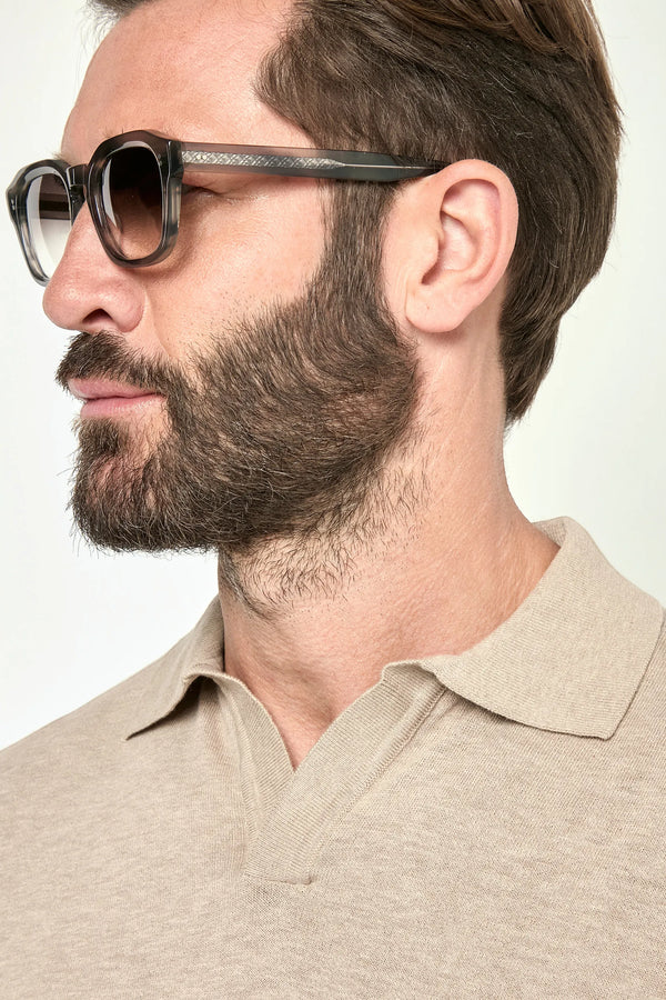 Taupe polo - Made in Italy