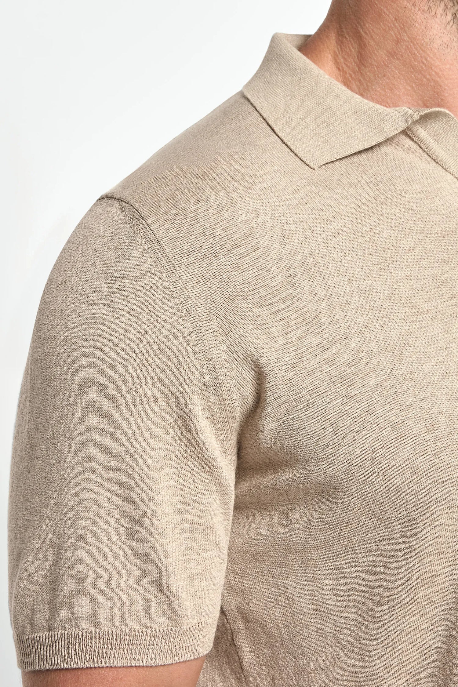 Polo taupe - Made in Italy
