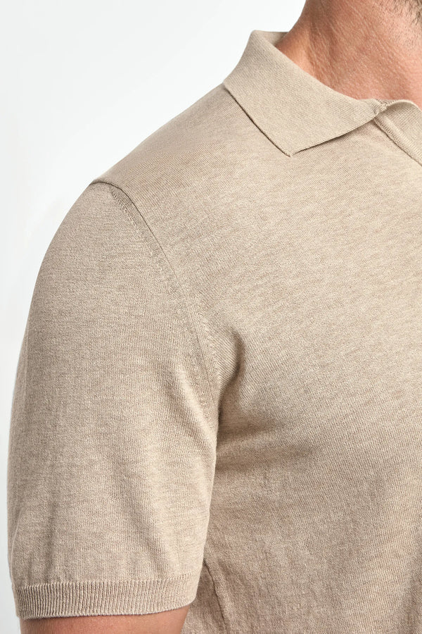 Taupe polo - Made in Italy