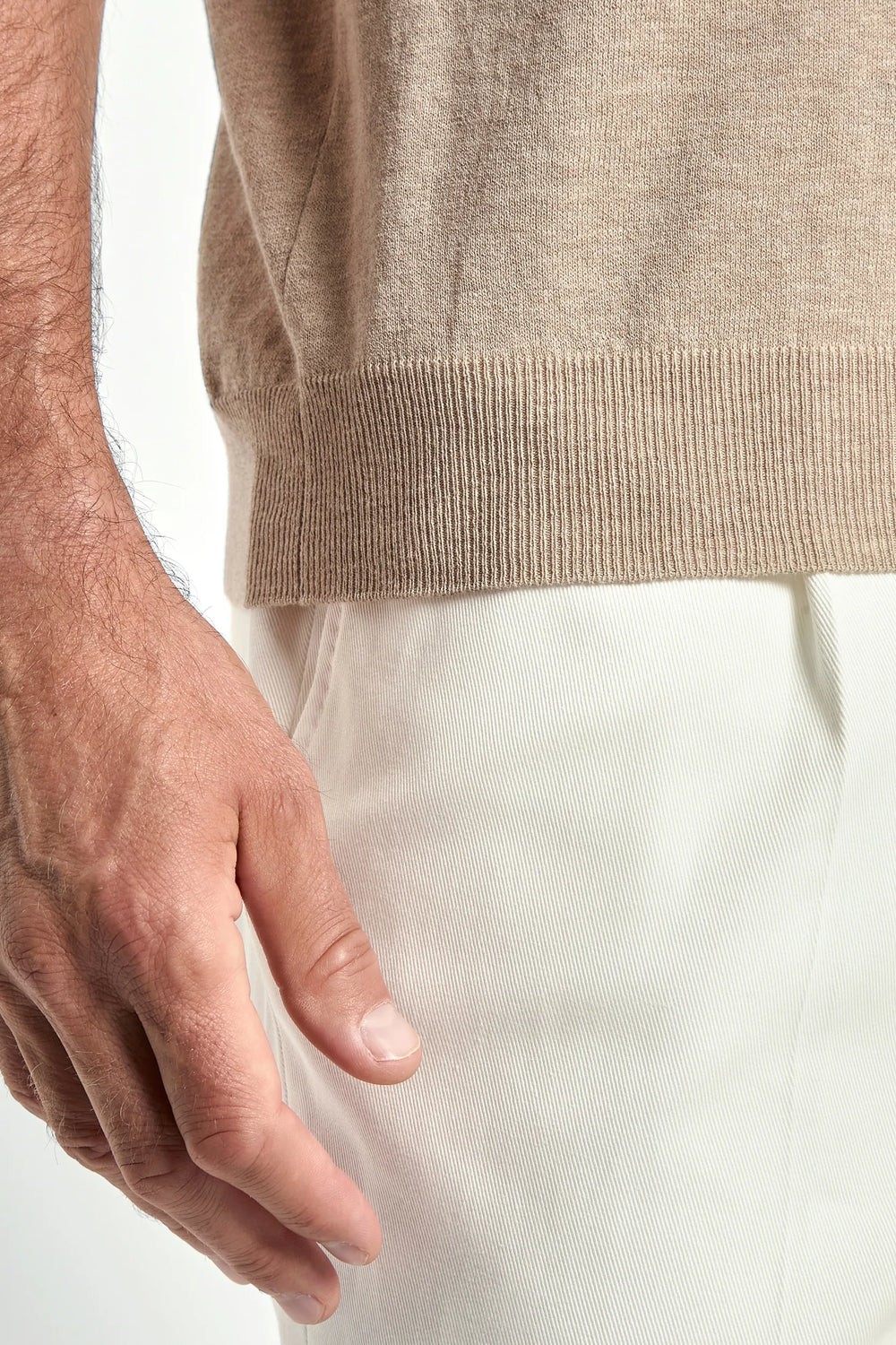 Polo taupe Made in Italy