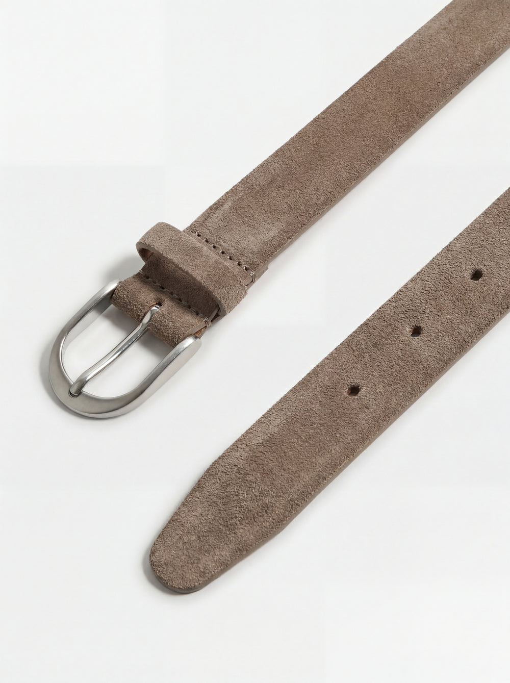 men pini parma taupe suede belt made in italy in 100% leather 