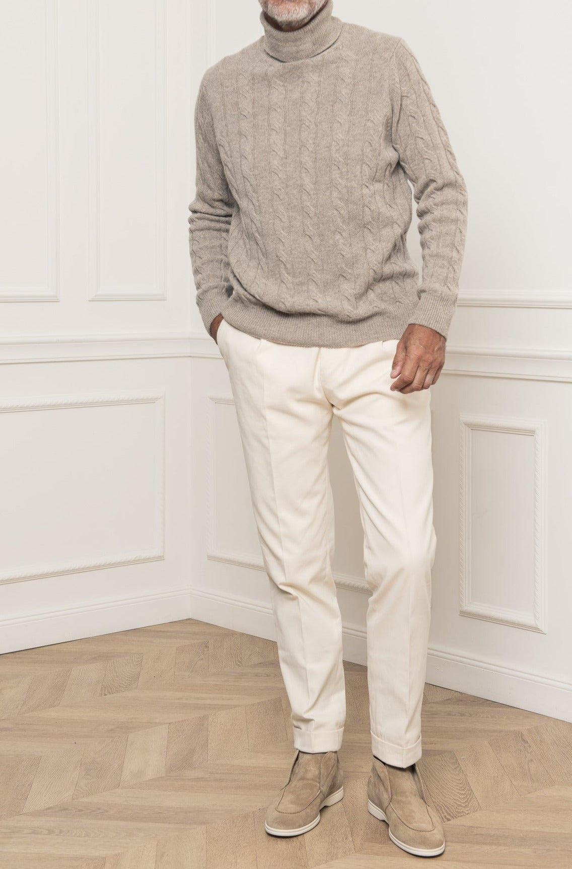 Taupe turtleneck – Made in Italy
