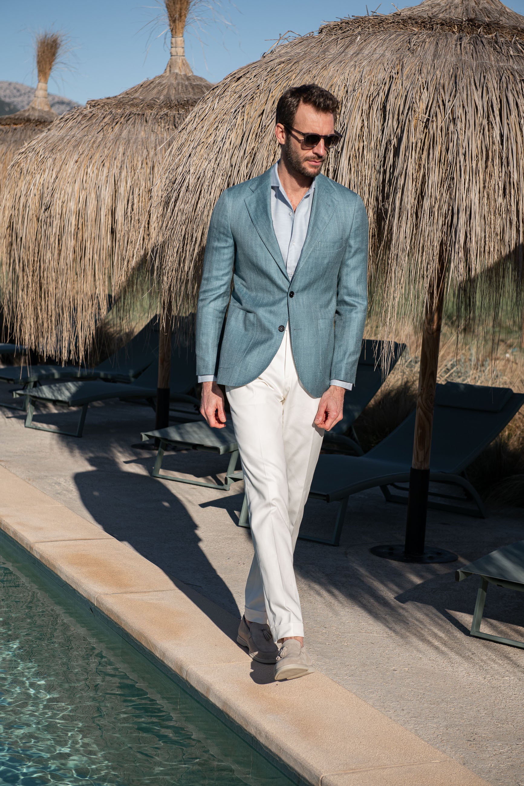 LORO PIANA Genny linen blazer with silk lining シルク Loro Piana Panyon Wool Silk Linen Jacket – StudioSuits