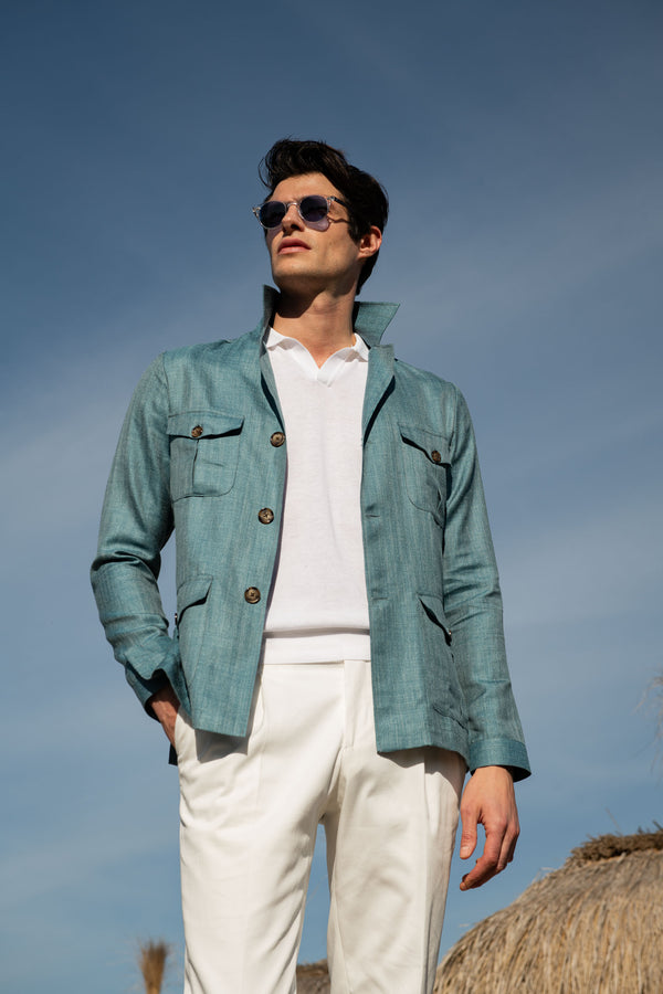 Water Green Wool Jacket, Water Green Jacket, Wool and Linen Casual Loro Piana summer jacket, summer Water Green jacket, Giacca in lana verde acqua, giacca verde acqua, giacca estiva in lana e lino casual Loro Piana, giacca estiva verde acqua, Veste en laine Water Green, Veste Water Green, Veste d'été en laine et lin Loro Piana, veste d'été, veste d'été Water Green, 