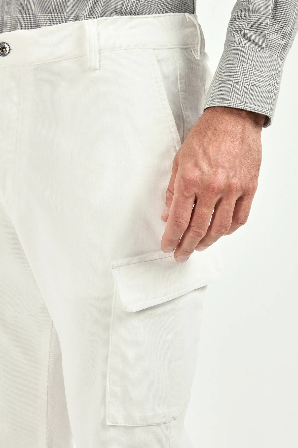 Pantalon cargo blanc - Made in Italy