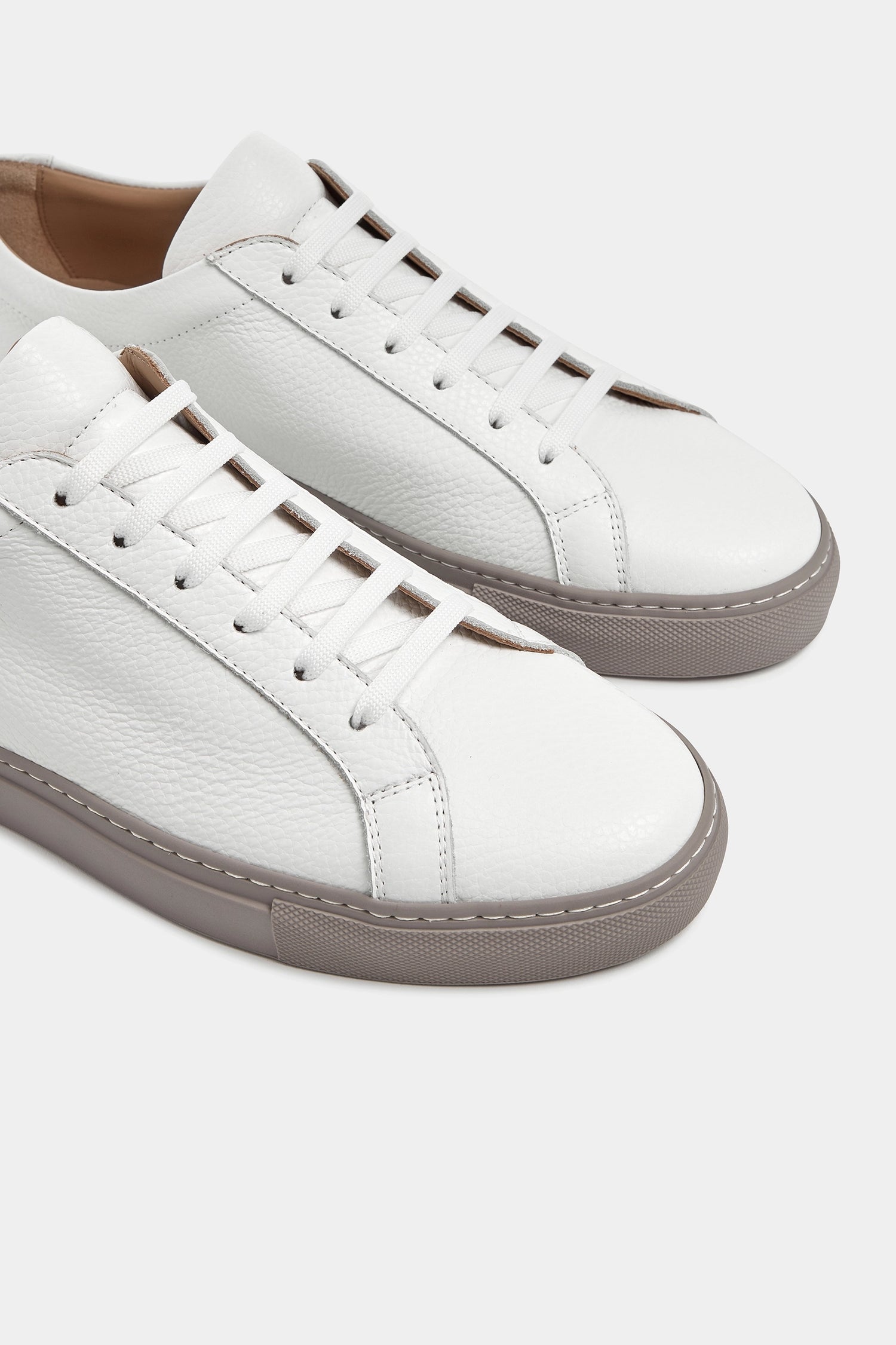 Sneakers bianche in pelle - Made In Italy