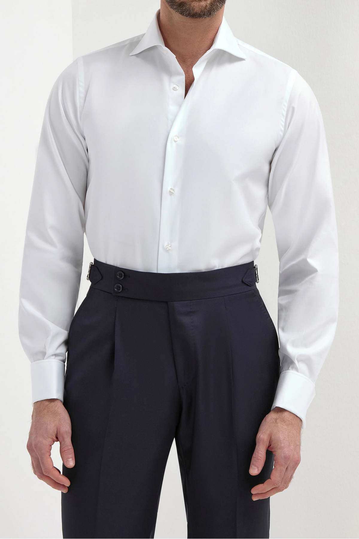 White Shirt with double cuff - Made In Italy