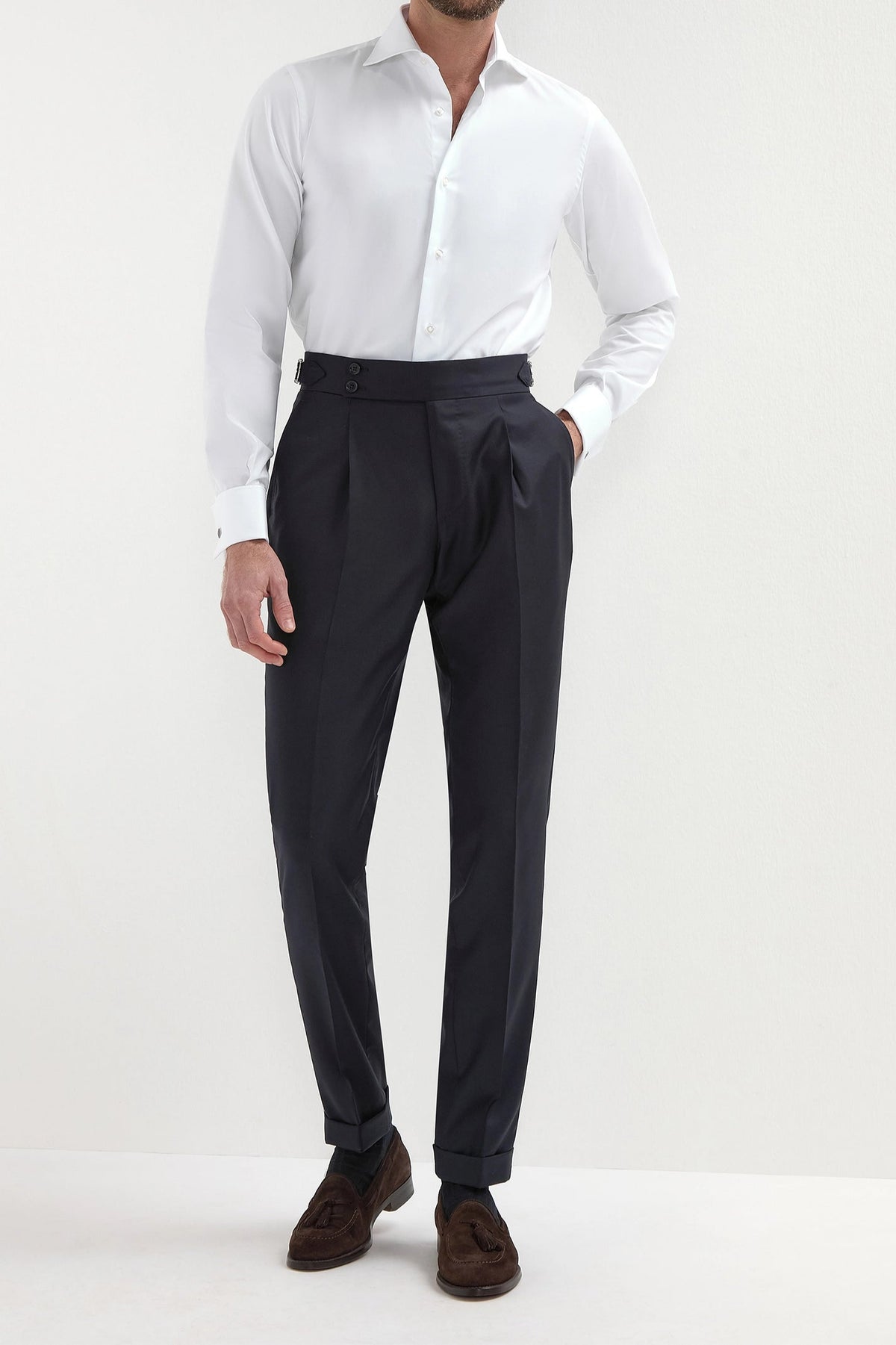 White Shirt with double cuff - Made In Italy