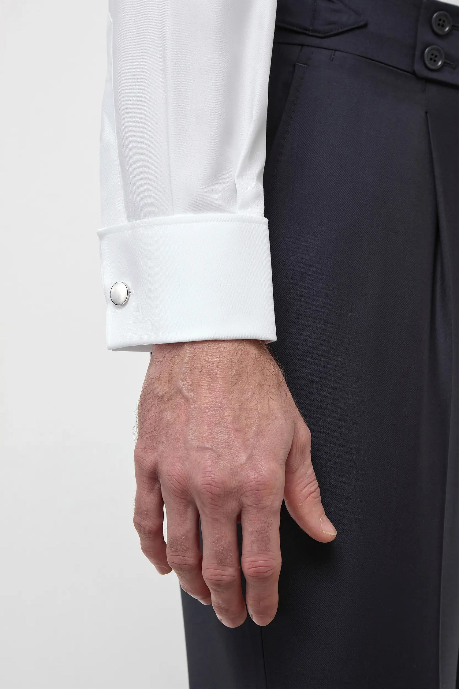 Camicia bianca con polso doppio - Made in Italy