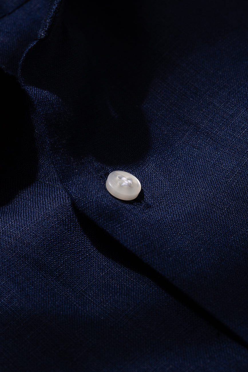 Blue linen shirt - Made in Italy