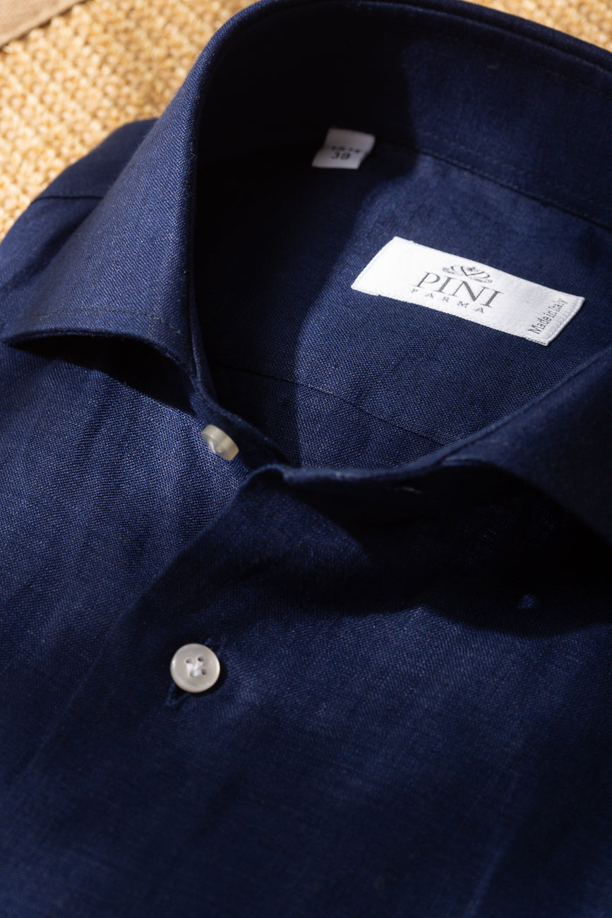 Blue linen shirt - Made in Italy