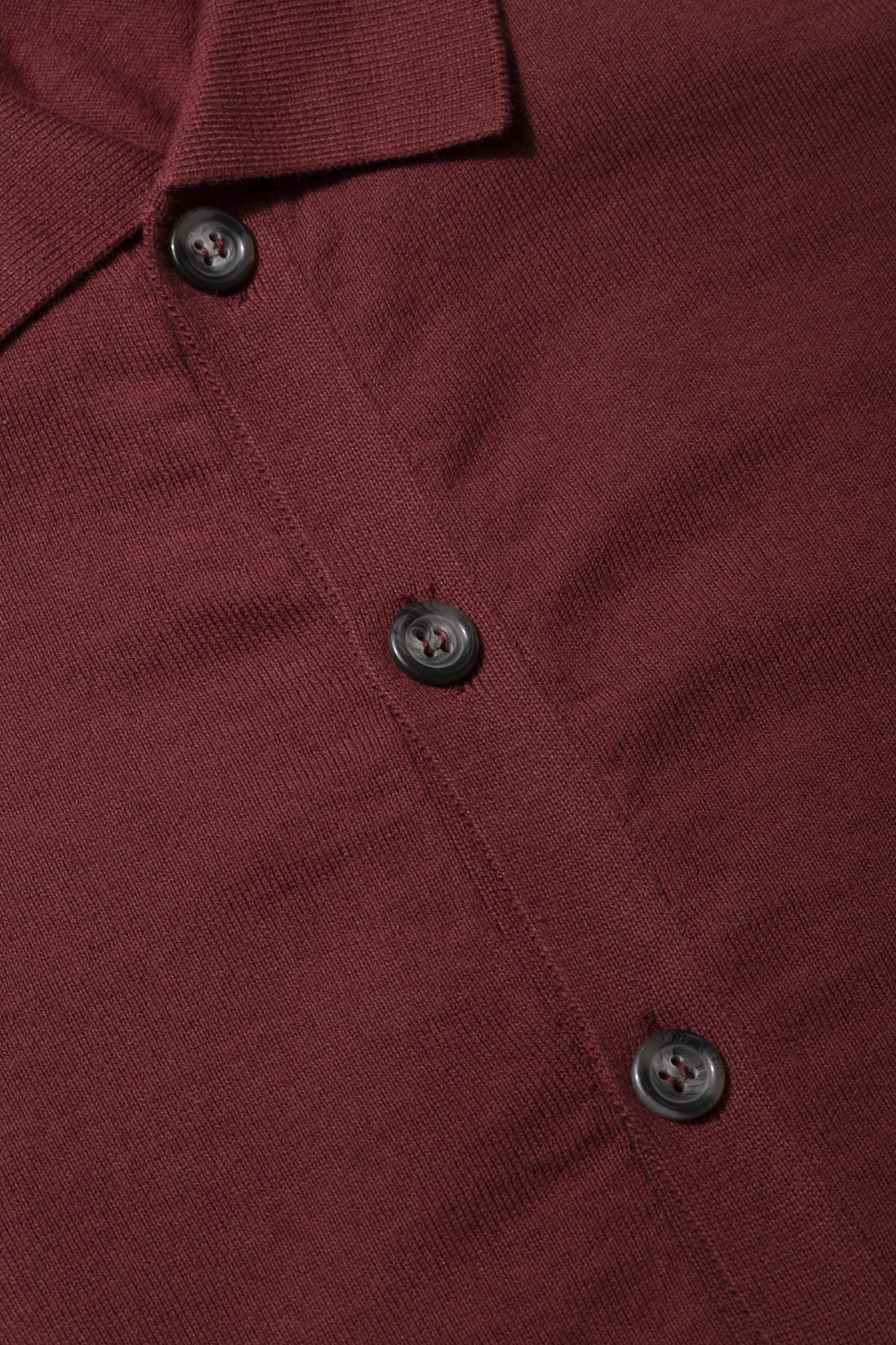 Cardigan in cotone bordeaux - Made in Italy