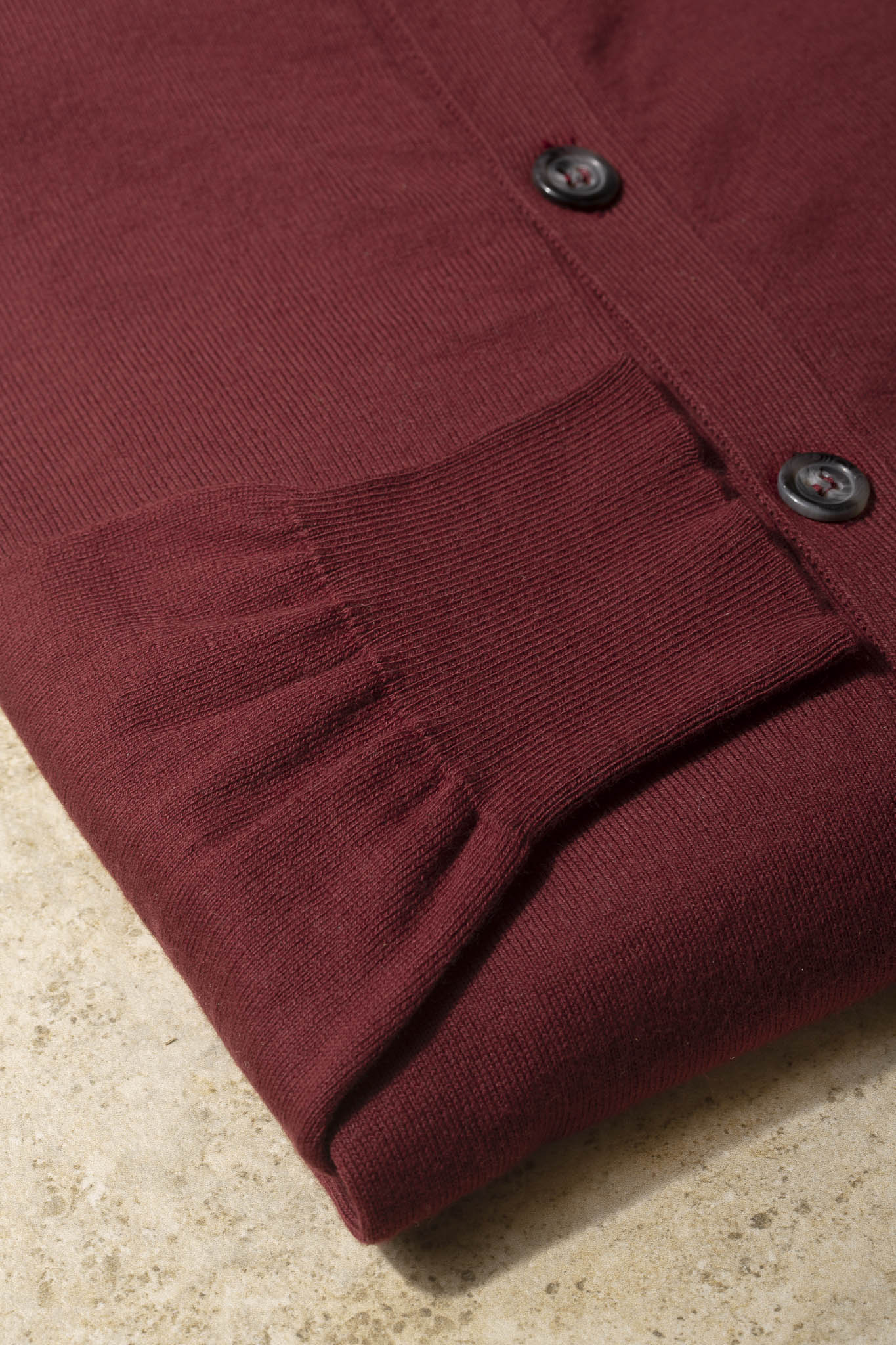 Bordeaux cotton cardigan - Made in Italy