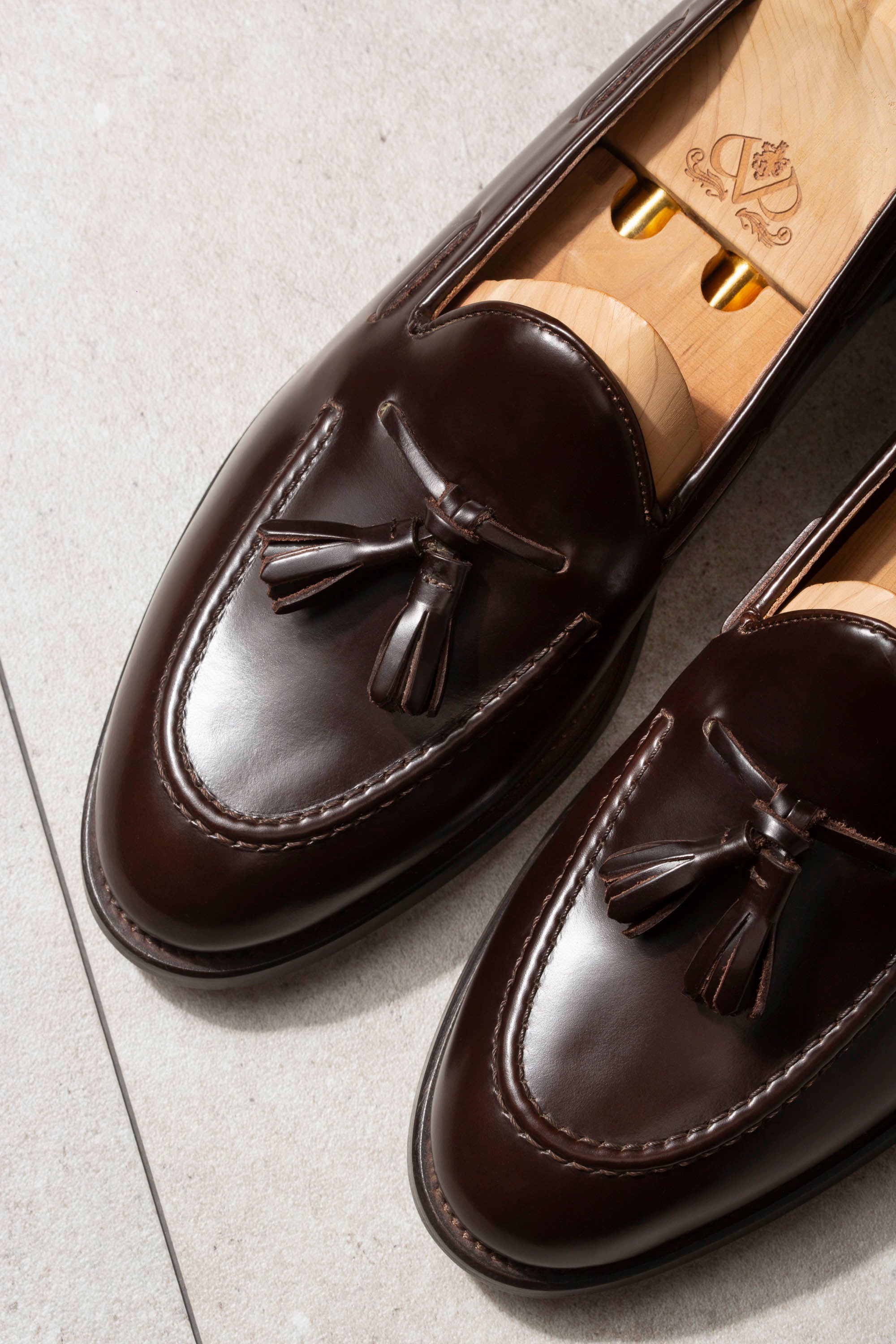 Dark brown tassel loafers - Made In Italy