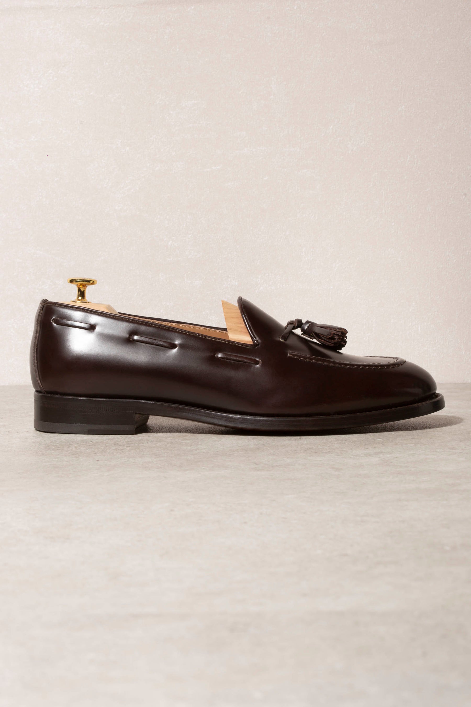 Loafer with Buckle - Dark Brown Italian Leather (1302)