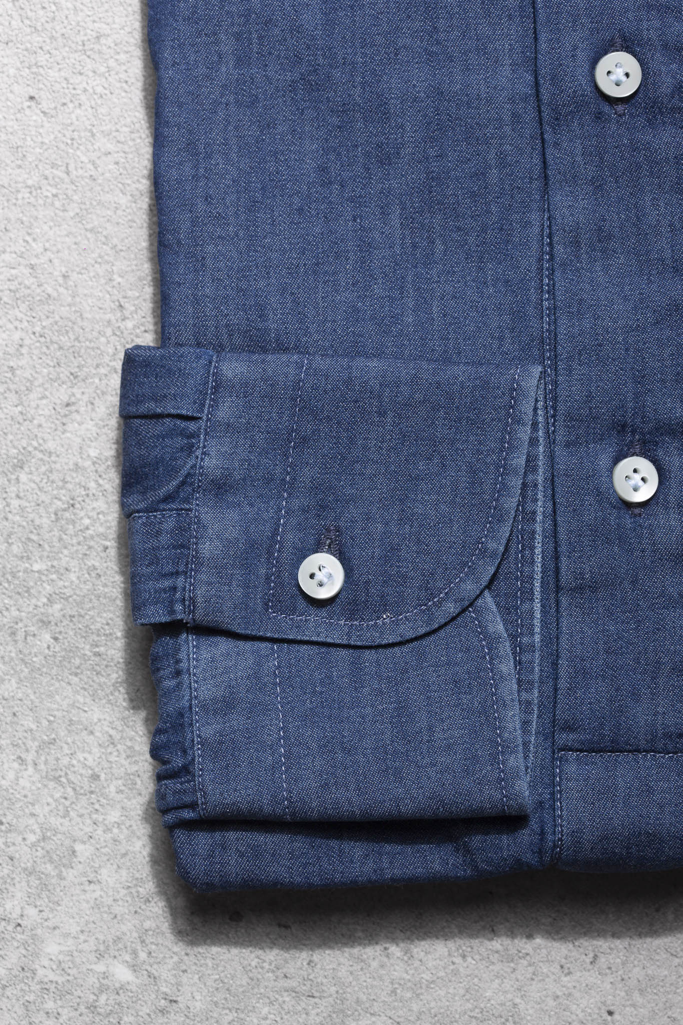 Denim popover shirt - Made in Italy