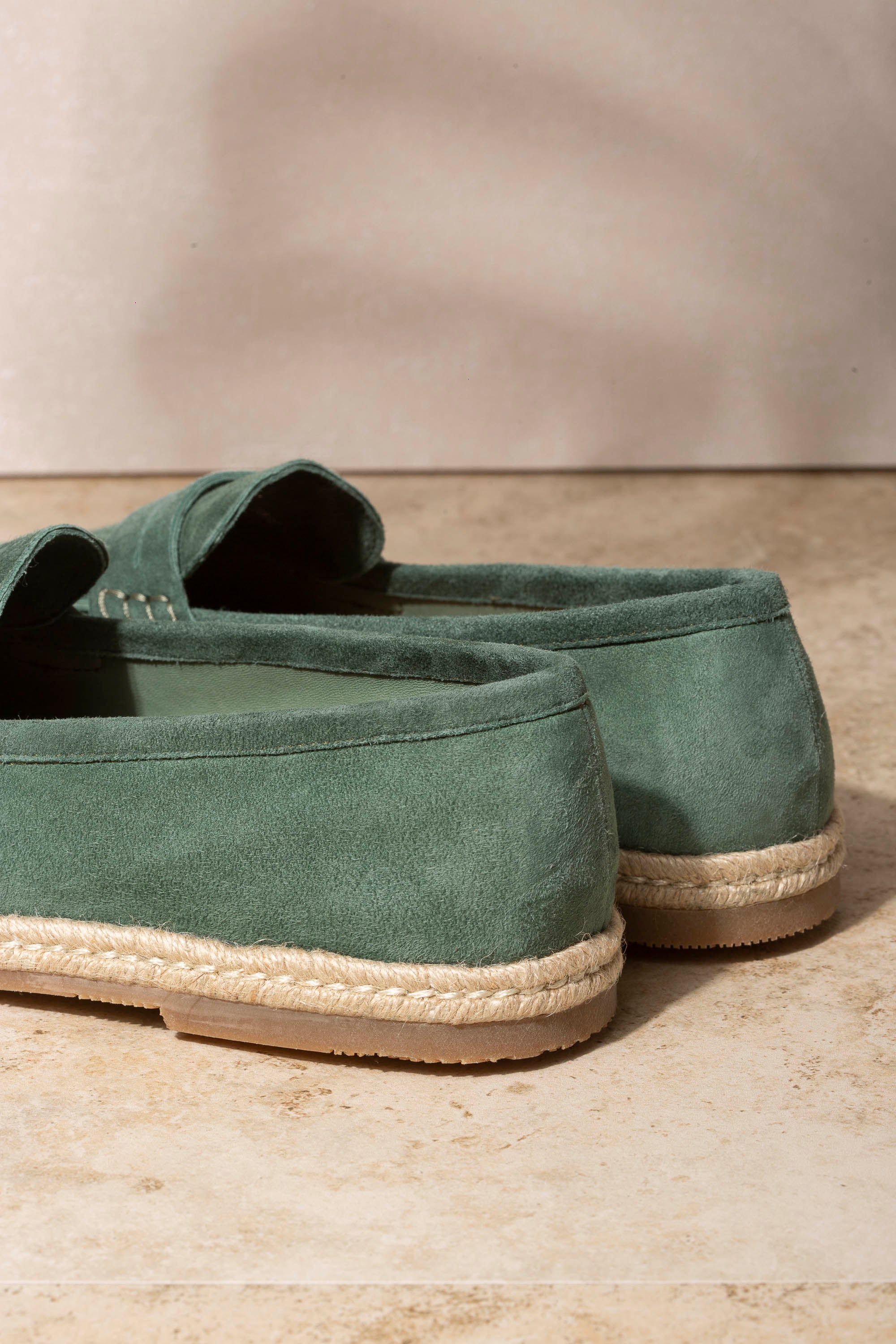 Green suede espadrilles - Made In Italy