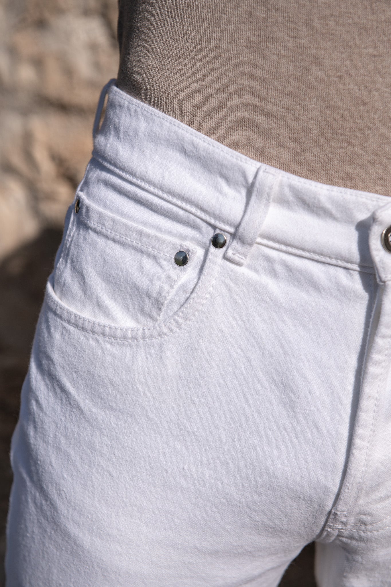 White jeans - Candiani cotton - Made in Italy