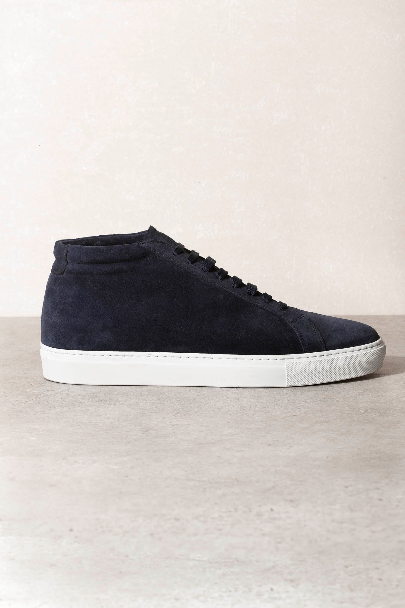 Blue Mid Top Sneakers - Made In Italy