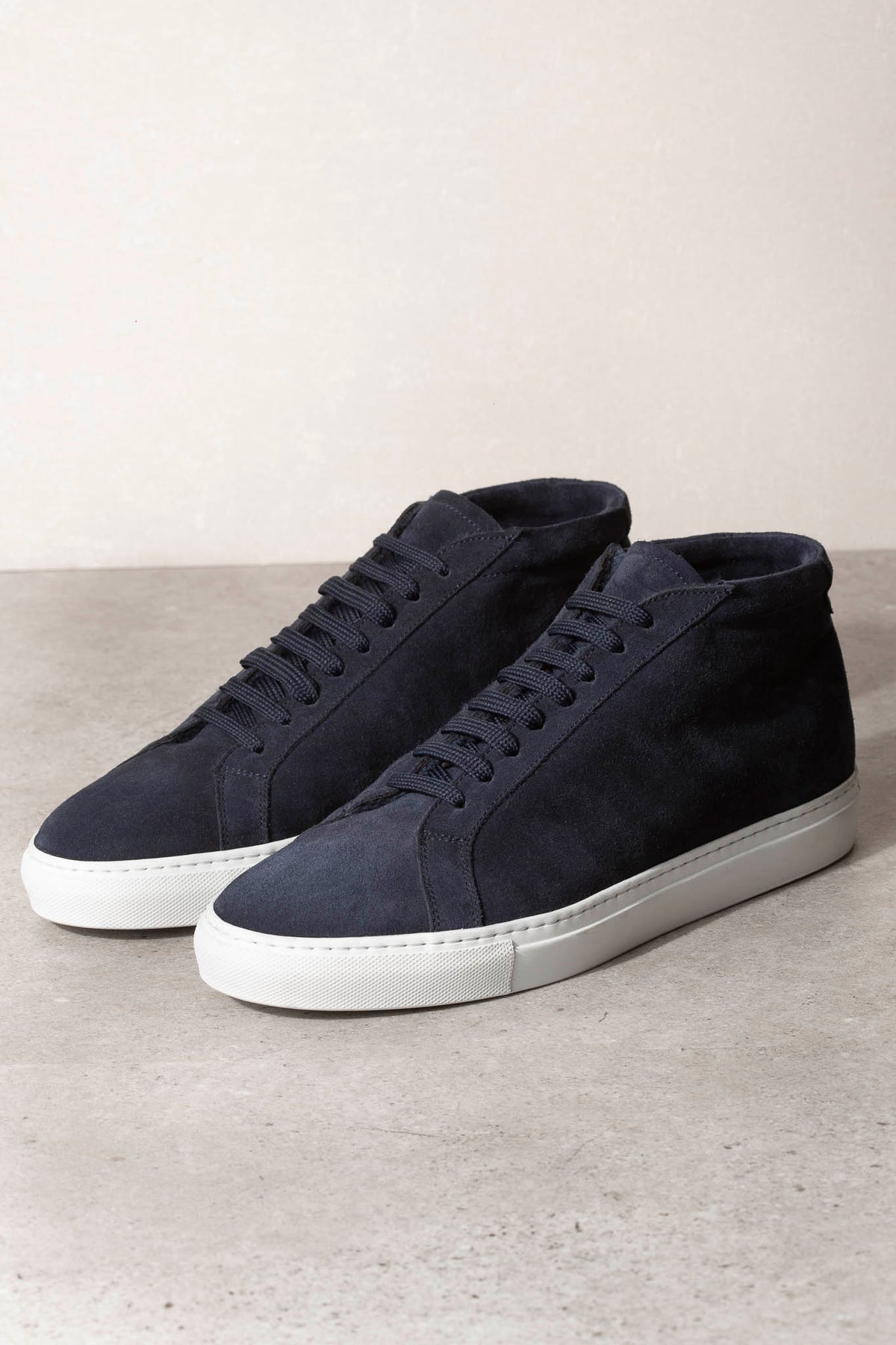 Sneakers mid top blu - Made in Italy