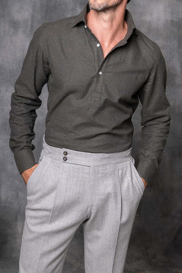  camicia in flanella, flanella italiana, camicia in flanella verde, stile italiano,popover verde, chemise en flanelle,flanelle italienne,chemise en flanelle verte ,style italien,popover verte, flannel shirt,italian flannel,green flannel shirt,italian style,green  popover