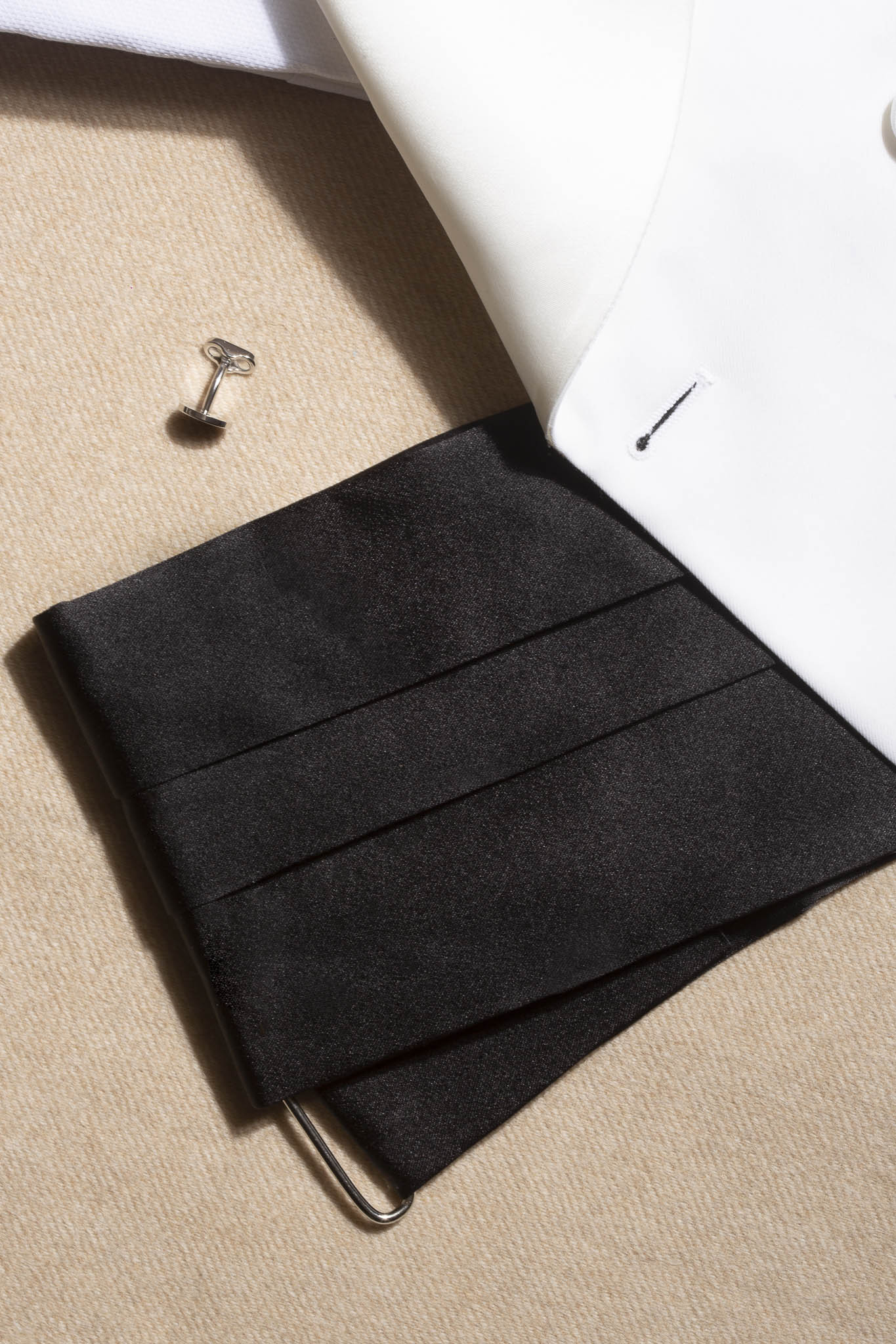 Black Silk Cummerbund - Made in Italy