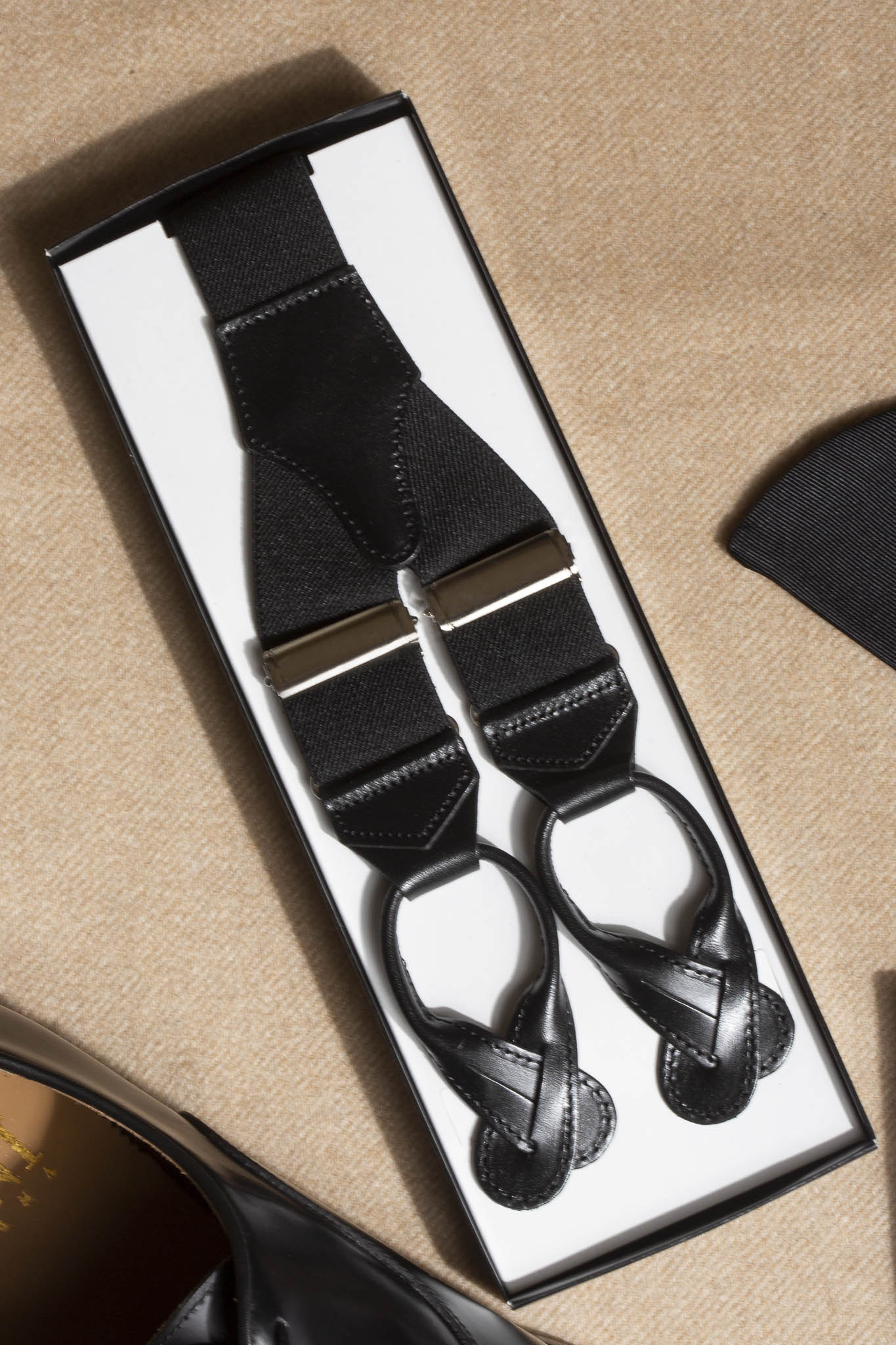 Black suspenders - Made in Italy
