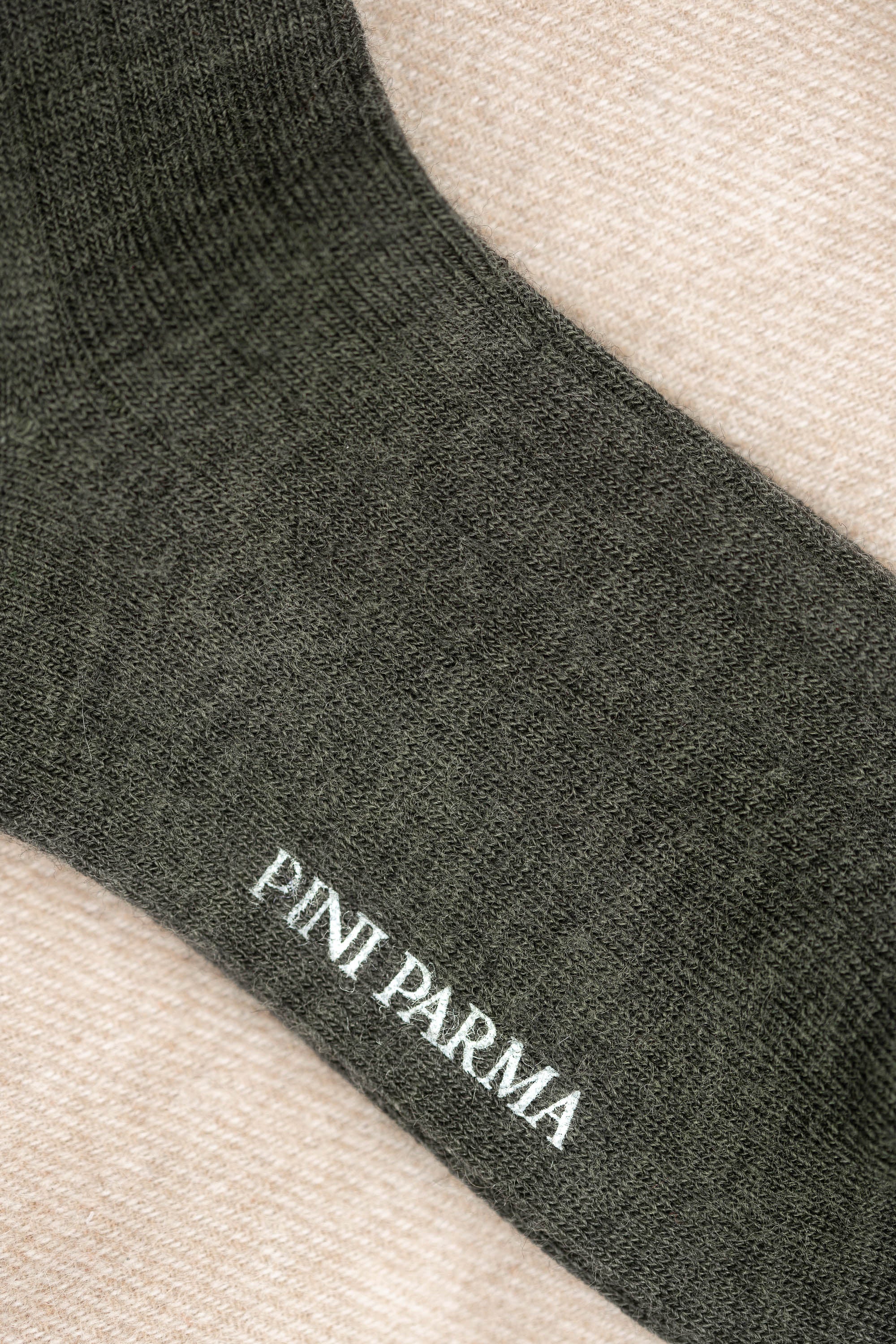 Green - Super durable Wool short socks - Made in Italy