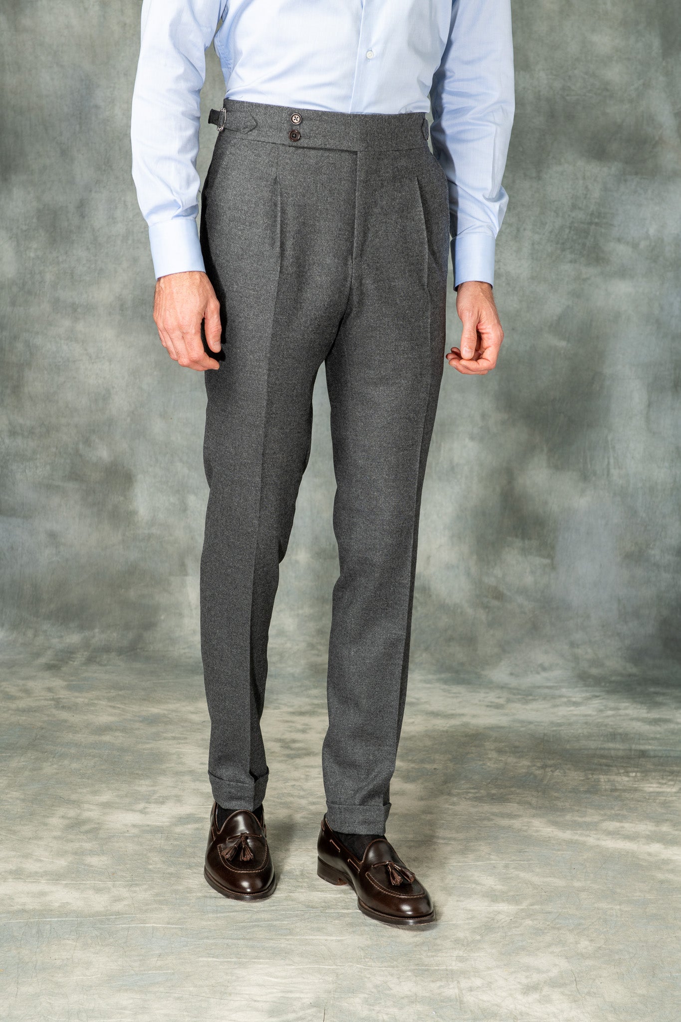 Single Pleat Flannel Trouser