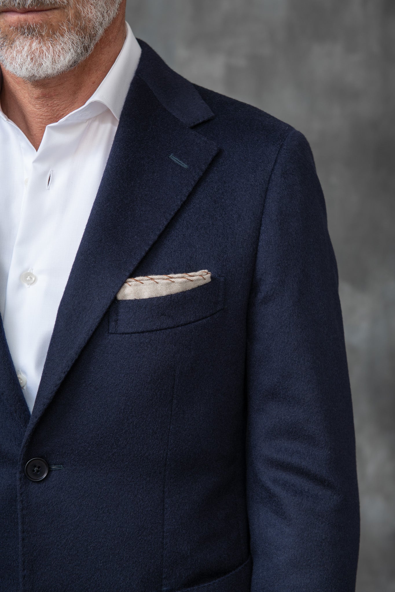 Blue blazer in cashmere - Made in Italy