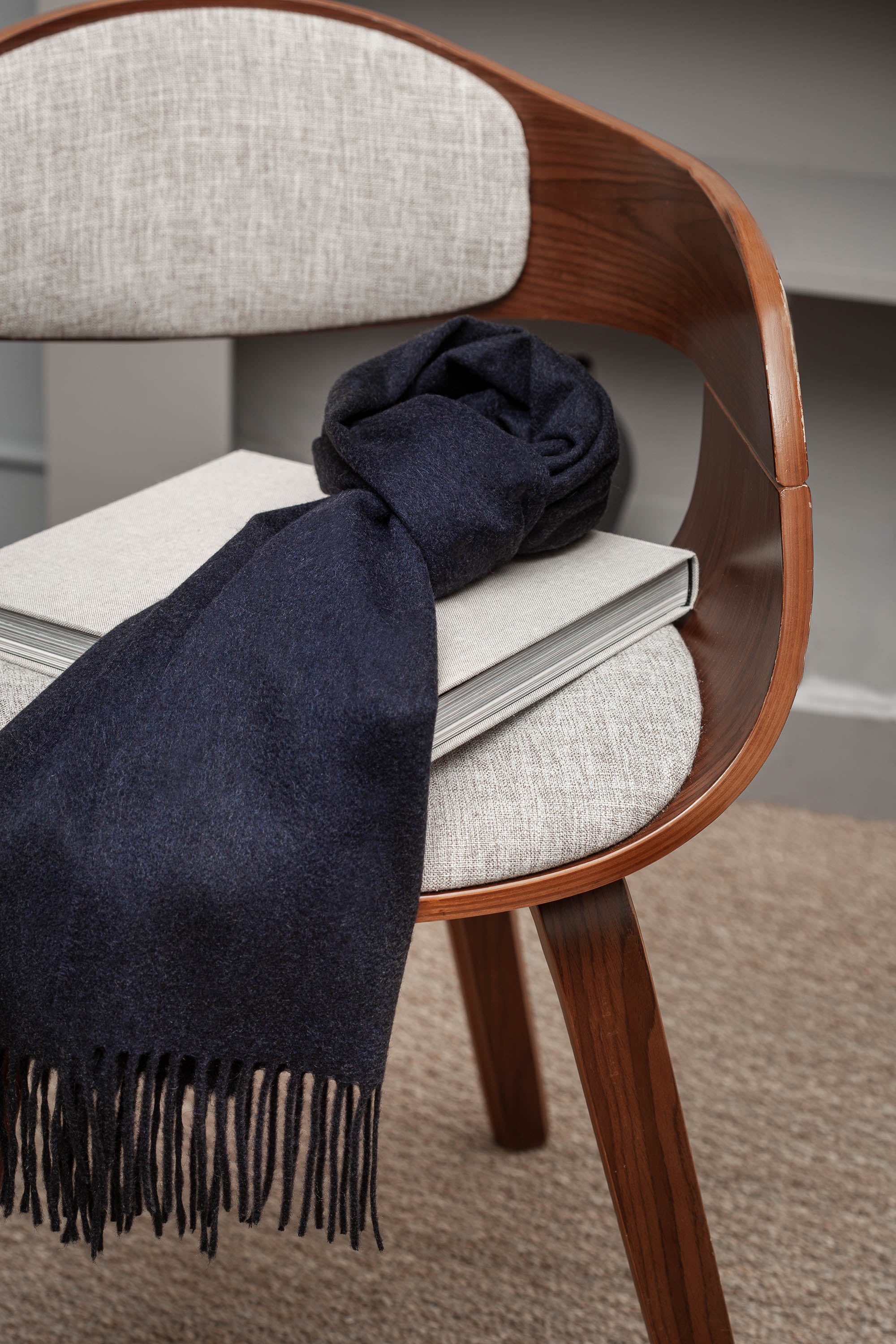 Sciarpa in cashmere blu - Made in Italy